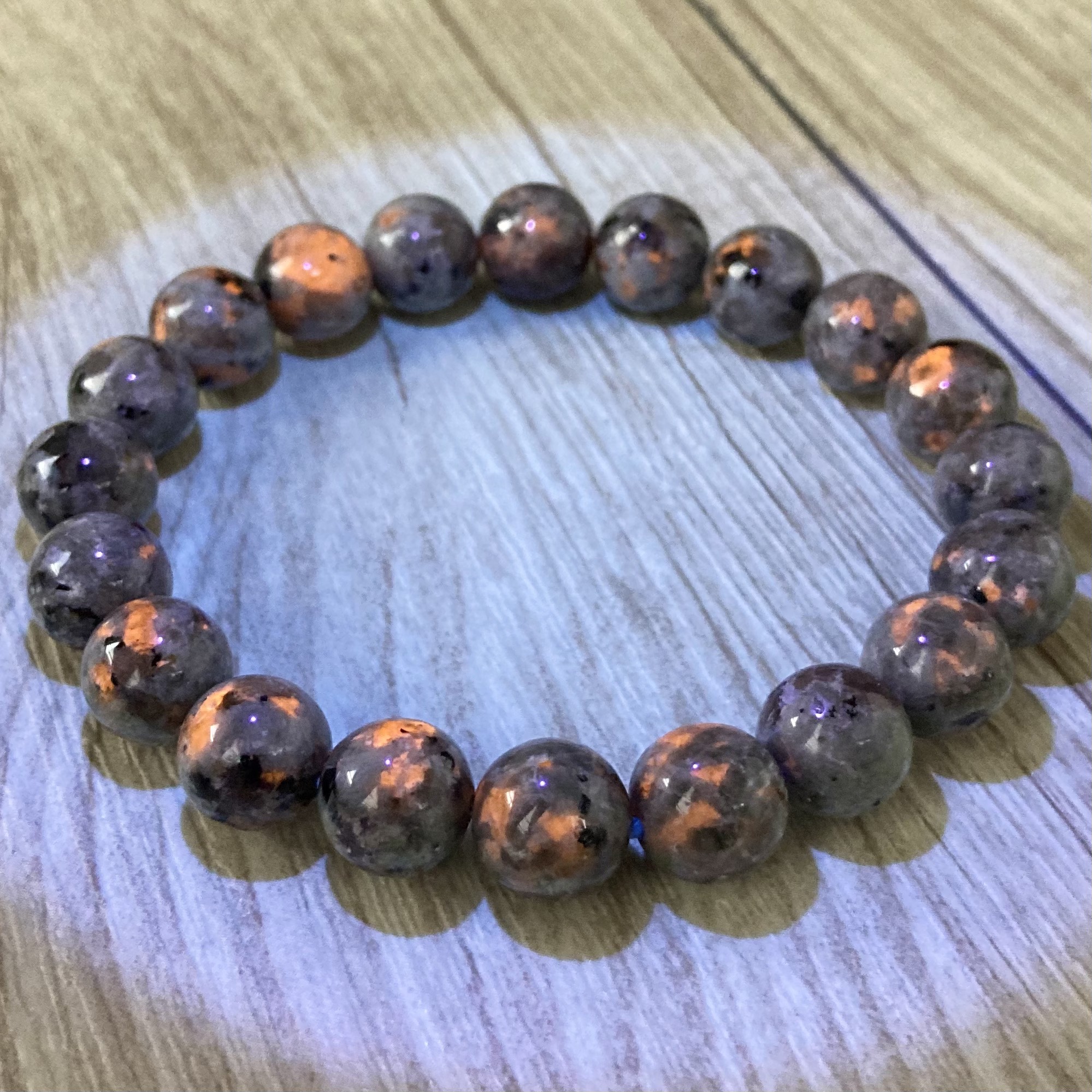 半額セール‼︎光と影の美しさを秘めたストーン/ユーパーライト/天然石 ストーン ブレスレット