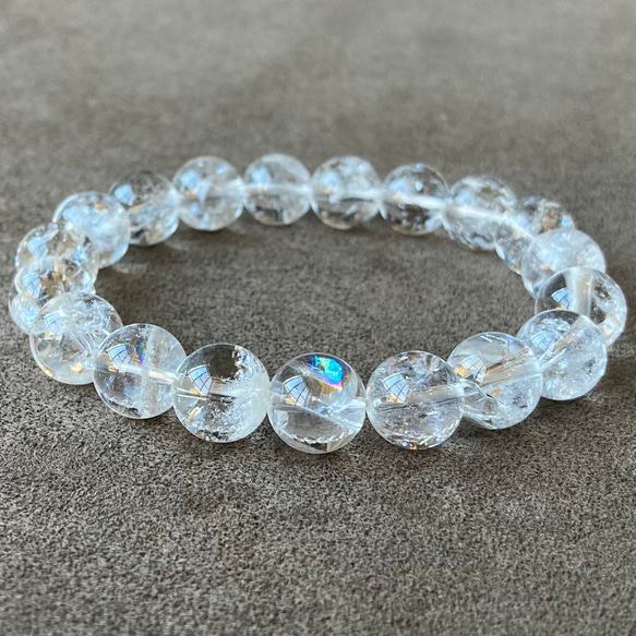 幸福に導く七色の虹/純天然クラックアイリスクォーツ/パワーストーンブレスレット 幸福に導く七色の虹/純天然クラックアイリスクォーツ/パワー 天然石