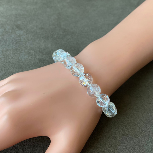 幸福に導く七色の虹/純天然クラックアイリスクォーツ/パワーストーンブレスレット 幸福に導く七色の虹/純天然クラックアイリスクォーツ/パワー 天然石