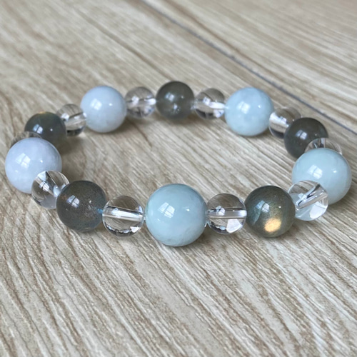 ストーンブレスレット(翡翠とラブラドライト) ストーンブレスレット(翡翠とラブラドライト)