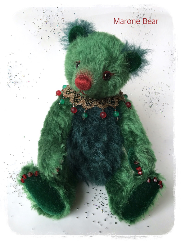 未使用新品、Steiff #006906-クリスマステディ、モヘア、３２ｃｍ シュタイフ クリスマステディベア 32cm EAN006906