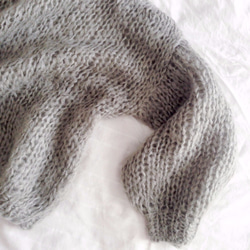 [SOLD OUT]Hand knitted[手編み]Mohair oversized 2waysカーディガン 5枚目の画像