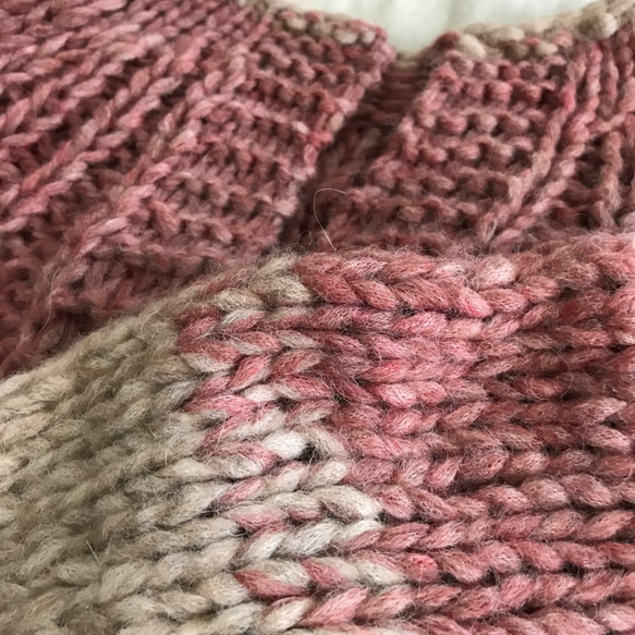 送料無料*Hand knitted[手編み]merino wool & baby alpacaカーディガン 7枚目の画像