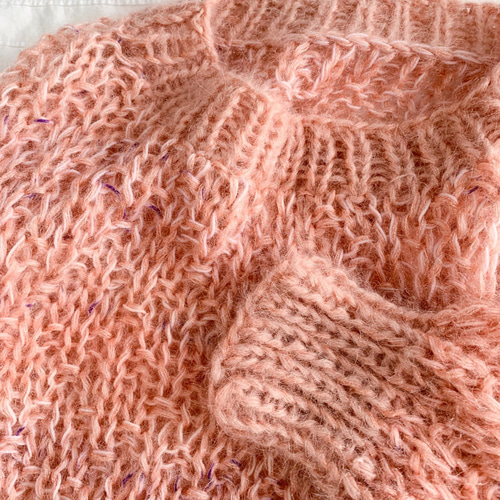 Creema限定]送料無料*Hand knitted[手編み]フランス産モヘアLame