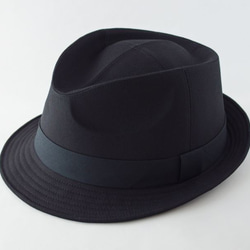 ブラック中折れ帽子 62cm 大きいサイズ 受注生産 1枚目の画像