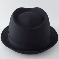 ブラック中折れ帽子 62cm 大きいサイズ 受注生産 4枚目の画像