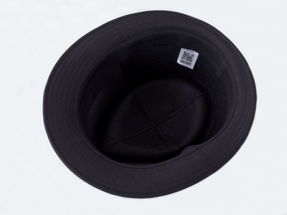 ブラック中折れ帽子 62cm 大きいサイズ 受注生産 6枚目の画像