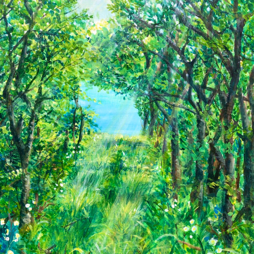 油絵 移り行く森【B】 絵画 HR 通販 12680965｜Creema(クリーマ)