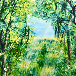 「森の小径」(小)　複製画／額付き 3枚目の画像