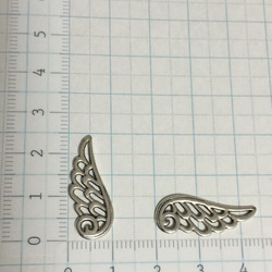 【再販】銀古美 天使の羽 ウィングチャーム 10個 2枚目の画像