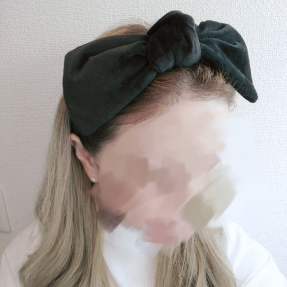 ♡リニューアル♡再再再再再再再再再販売ベルベットリボンカチューシャ 生地が新しくなりました!! 1枚目の画像