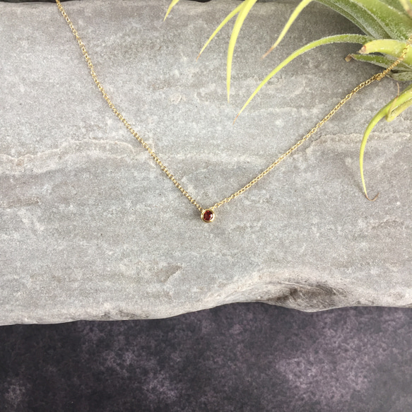 【14kgf】* ガーネットのネックレス 3枚目の画像