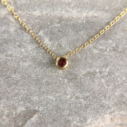 【14kgf】* ガーネットのネックレス 2枚目の画像