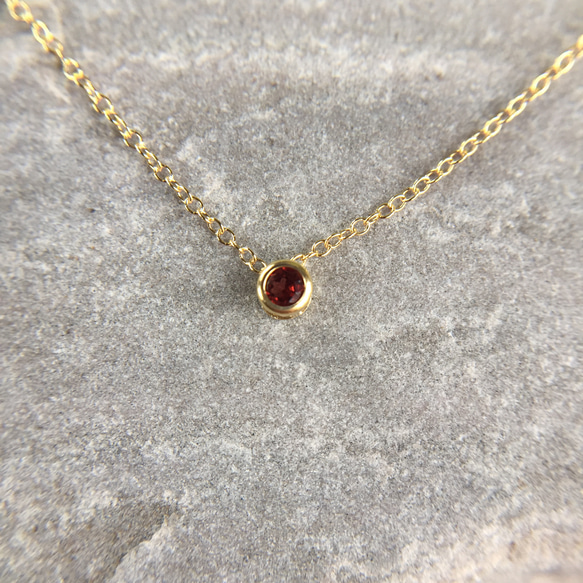 【14kgf】* ガーネットのネックレス 2枚目の画像