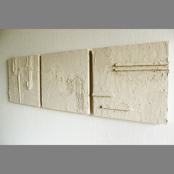 アートパネル　デザート　ベージュ　3枚セット 1枚目の画像