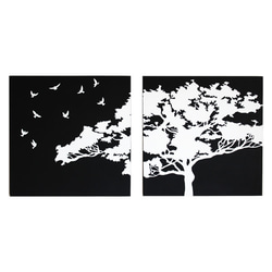ナチュラルアートパネル　ビッグツリー　ブラック 3枚目の画像