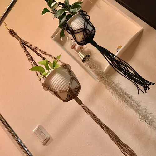 2本セット プラントハンガー マクラメ(b-262・s-263) その他インテリア  