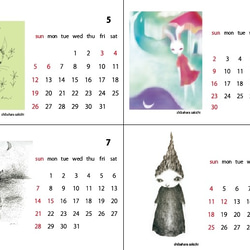 shibahara sakichi 2019　卓上カレンダー 3枚目の画像