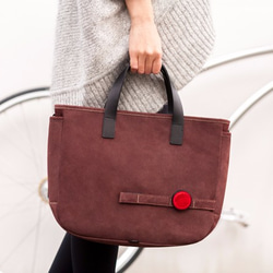 Leather cycle tote bag ( brown ) 2枚目の画像
