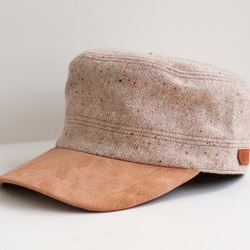 Tweed cycle workers cap ( camel ) 1枚目の画像