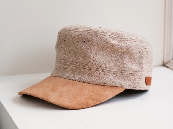 Tweed cycle workers cap ( camel ) 1枚目の画像