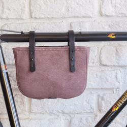 Leather cycle frame bag ( brown ) 1枚目の画像