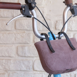 Leather cycle frame bag ( brown ) 3枚目の画像