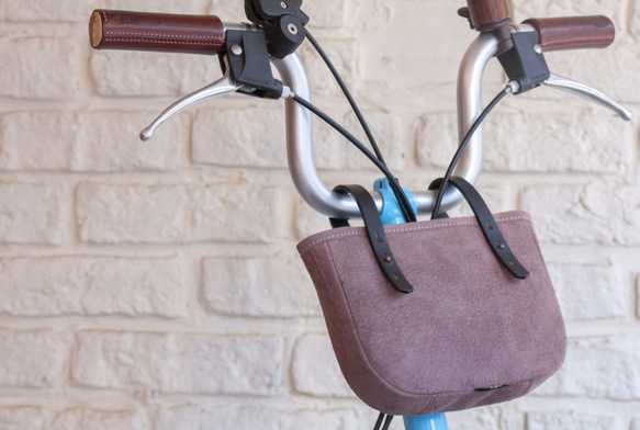 Leather cycle frame bag ( brown ) 3枚目の画像