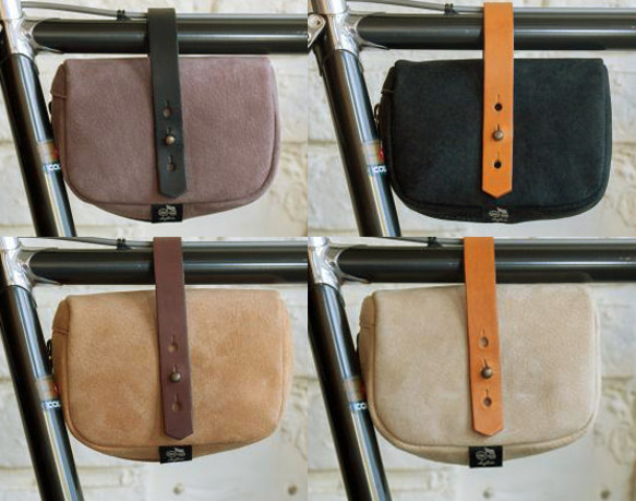 Leather saddle bag ( camel ) 5枚目の画像