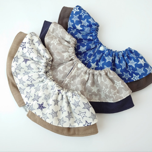 ふりふりピエロスタイ ＊お星さま スタイ・よだれかけ hiname-tan 通販