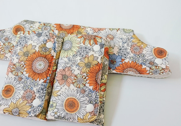 エルゴ 抱っこひも よだれパッドset sunflower＊orange《受注制作》 2枚目の画像