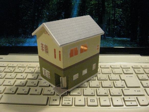 立体ハウス「住宅模型」外壁屋根カラー仕上げ 2枚目の画像