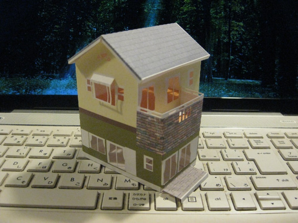 立体ハウス「住宅模型」外壁屋根カラー仕上げ 3枚目の画像