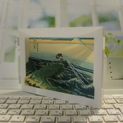 シャドーアート調プリント切り絵　額縁レスR式　「荒波に投網」 2枚目の画像