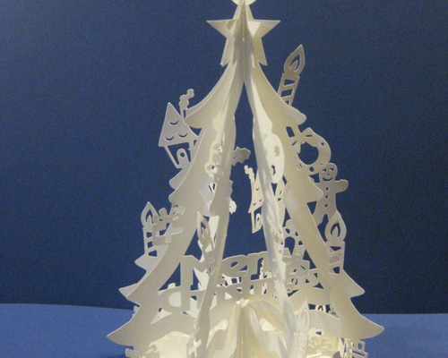ポップアップ切り絵36 ChristmasTREE クリスマスツリー 切り絵 切り絵