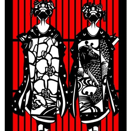 100％安い 切り絵 舞妓さん二人後姿 切り絵 切り絵屋きりの介 通販 5168111 コレクション
