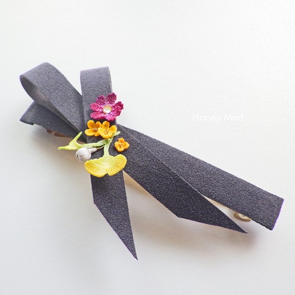 秋のバレッタ【受注制作】