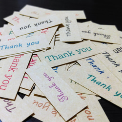 ちょこんと貼れるThank you シール【クラフトver.】 2枚目の画像