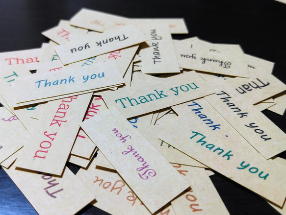 ちょこんと貼れるThank you シール【クラフトver.】 2枚目の画像