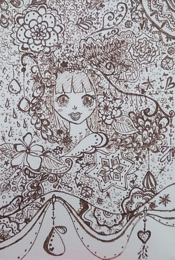 花と少女  (原画) 1枚目の画像