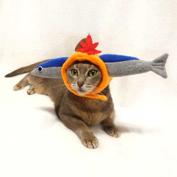 秋刀魚（サンマ）のかぶりもの（帽子） 4枚目の画像