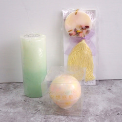 ≪セット割引≫さわやか春色キャンドルセット 1枚目の画像