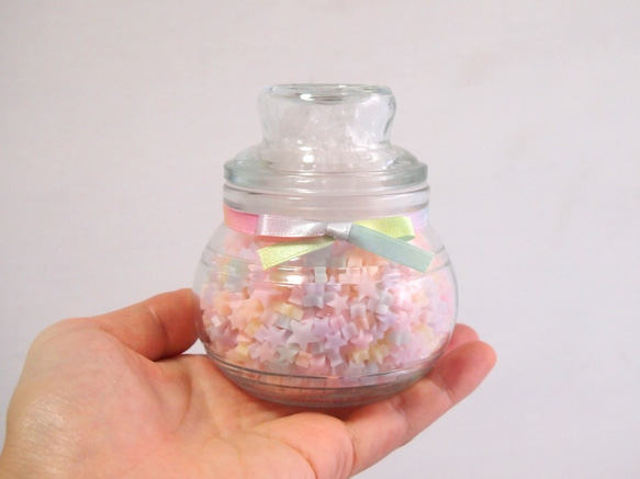 星あつめキャンドル　キャンディポット入り【B】 2枚目の画像