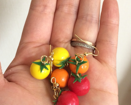 ぷっくりトマトピアス∗*゜ fakefoodjapan_cherry-tomato-