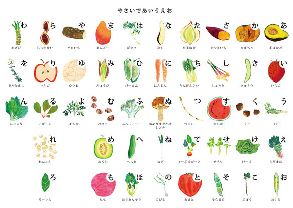 野菜であいうえお 1枚目の画像