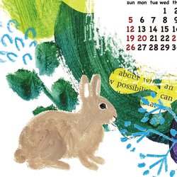 A3カレンダーポスター2021 動物と草花　鹿　オオカミ　クマ　鳥　キツネ　うさぎ 6枚目の画像