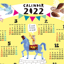 A3カレンダーポスター2022 動物マーチングバンド　レッサーパンダ　テナガザル　ミナミコアリクイ コアラ ミーアキャッ 2枚目の画像