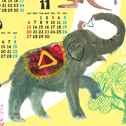 A3カレンダーポスター2022 動物マーチングバンド　レッサーパンダ　テナガザル　ミナミコアリクイ コアラ ミーアキャッ 5枚目の画像