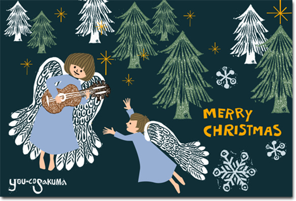 postcard 4枚セット「クリスマスカード-Angel-」xmas04 1枚目の画像