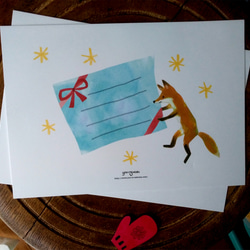 アドベントカレンダー 森の動物のクリスマス☆キツネ 鹿 クマ うさぎ リス たぬき 2枚目の画像